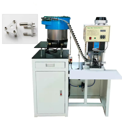 SAA Solid Hollow 3 Pin Power Plug Insert Crimping Machine với Loose Bulk Terminal Vibrating Plate Feeder