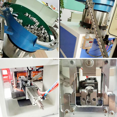 SAA Solid Hollow 3 Pin Power Plug Insert Crimping Machine với Loose Bulk Terminal Vibrating Plate Feeder
