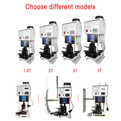 Semi Automatic Crimping Machine with 15KN Pressing Ability 0.45KW Average Power Consumption and 46KG Weight