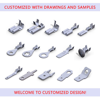 Brass Motor Auto Spade Crimp Electrical Terminales Flat Spade Connector Chain Pin Male Car Terminal