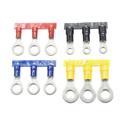 OEM tùy chỉnh 22 Awg loại đồng phẳng đầu cuối Lug Crimping cách ly vòng đầu cuối