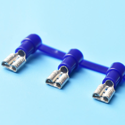 Nylon cách nhiệt tay áo 6.3Mm Crimp Faston nữ đầu cuối kết nối Spade đầu cuối cáp Lug