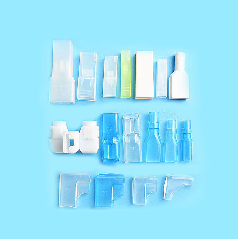 PVC Protect Bush Spade Connectors Quick Disconnect Male Female White Blue Bullet Rubber Crimp Terminal Covers Soft Sheath