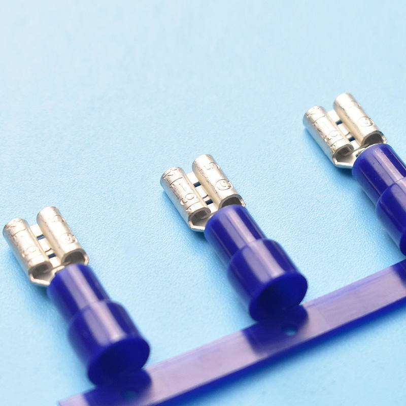 Nylon cách nhiệt tay áo 6.3Mm Crimp Faston nữ đầu cuối kết nối Spade đầu cuối cáp Lug